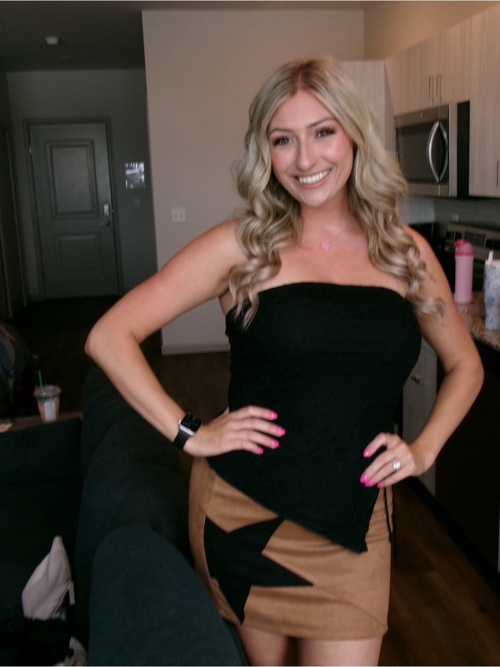 Le Lis Suede Star Skirt